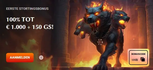 Hades Bet-bonus voor eerste storting